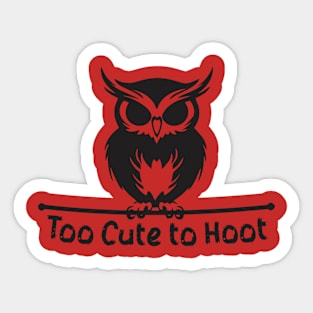 Too Cute to Hoot Sticker